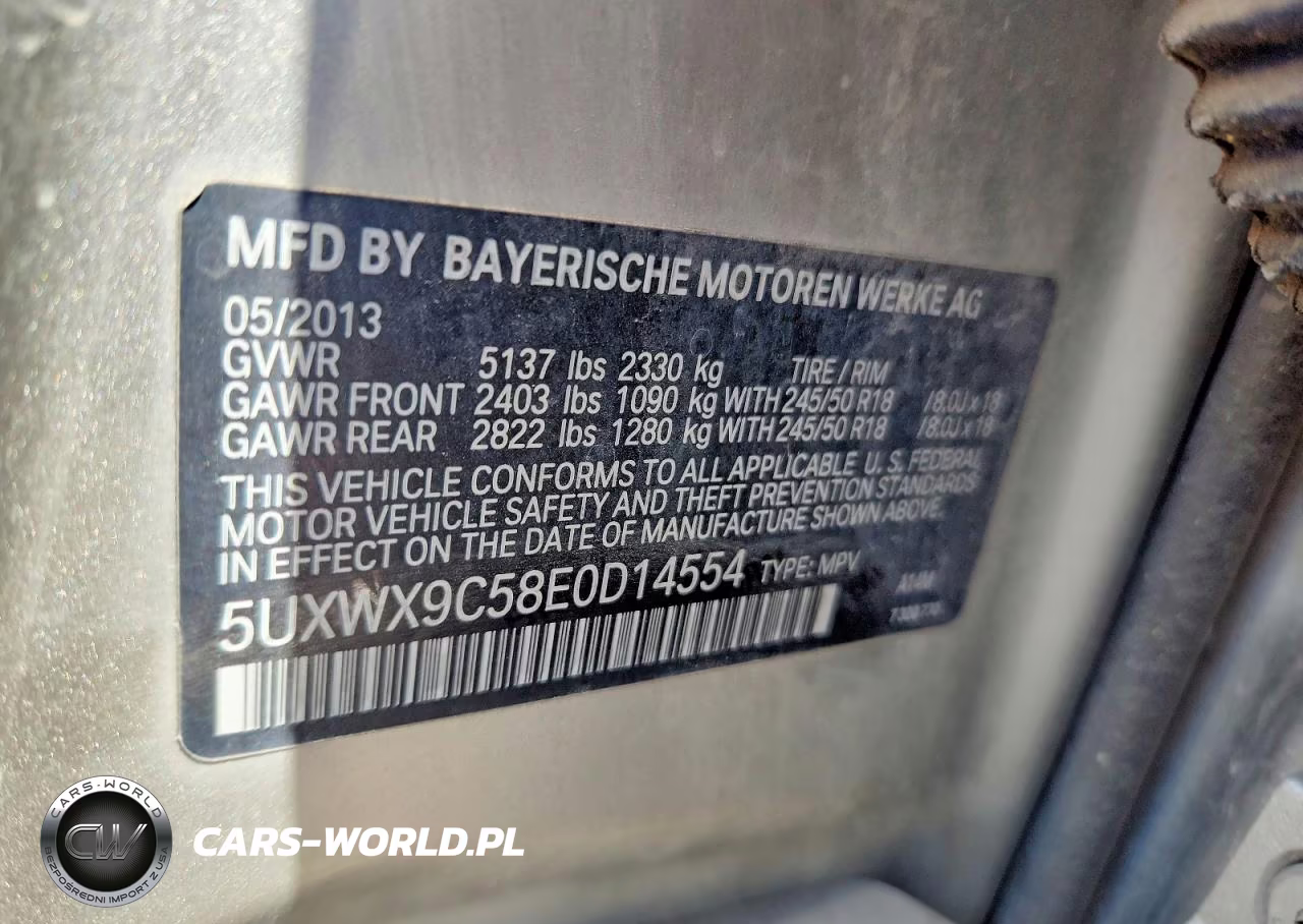 2014 BMW X3 xDrive28I VIN:5UXWX9C58E0D14554 - 13