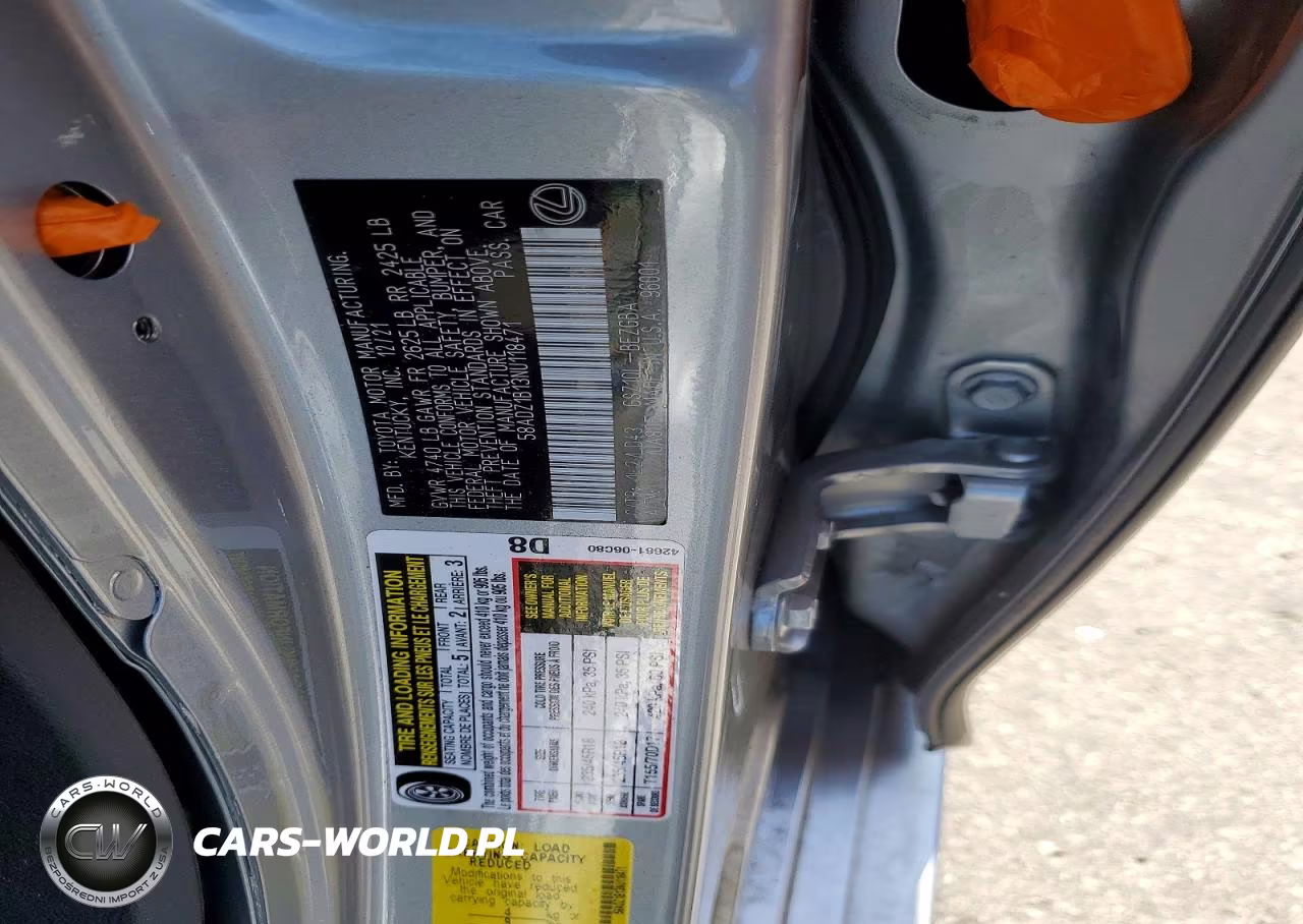 2022 Lexus Es 350 Base VIN:58ADZ1B13NU118471 - 13