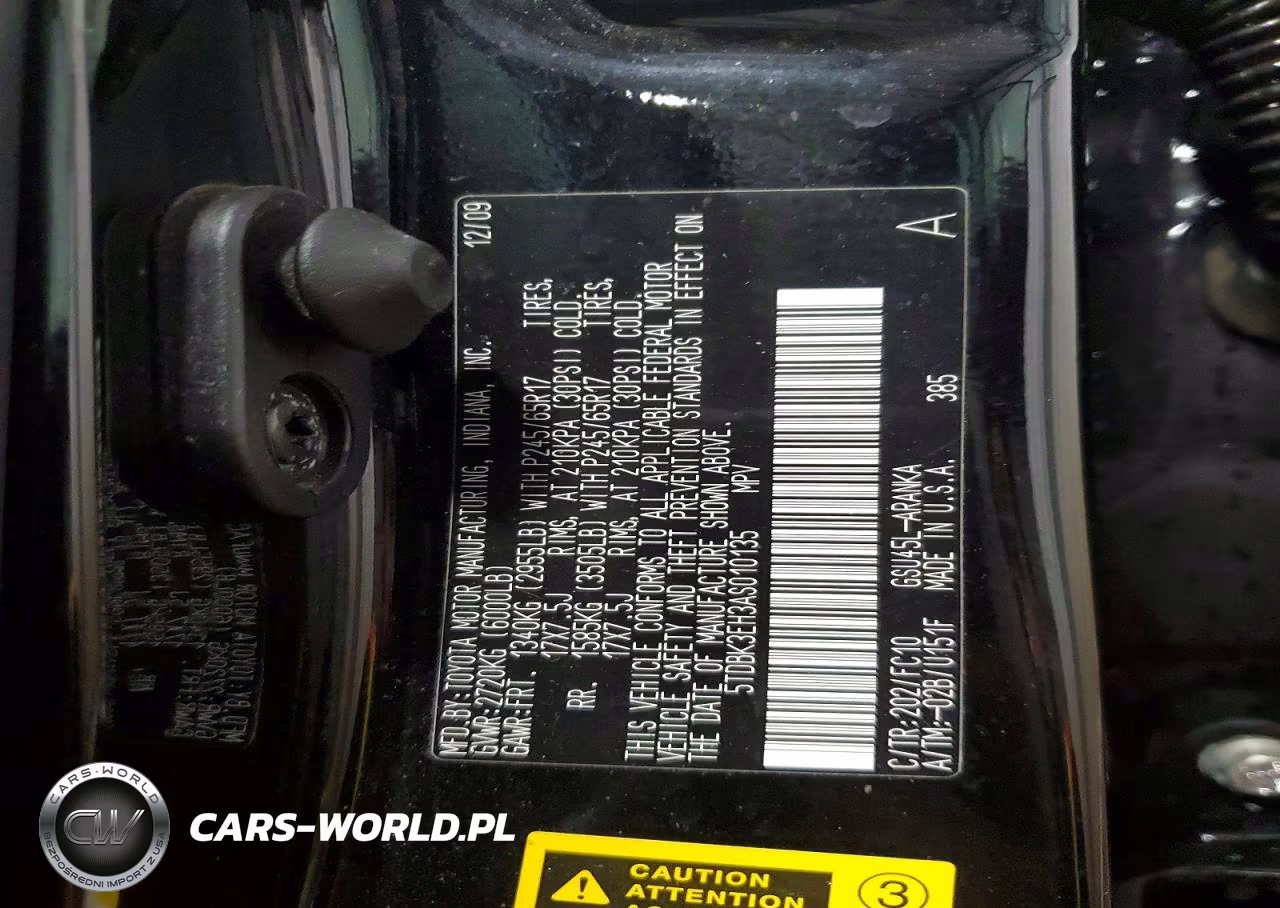 2010 Toyota Highlander Base VIN:5TDBK3EH3AS010135 - 12