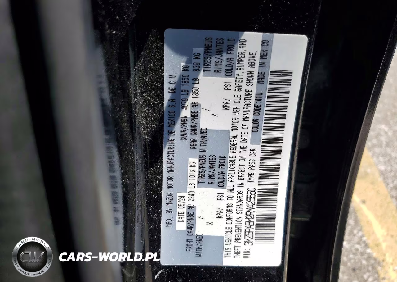 2024 Mazda 3 Select Sport VIN:3MZBPABM2RM426550 - 12