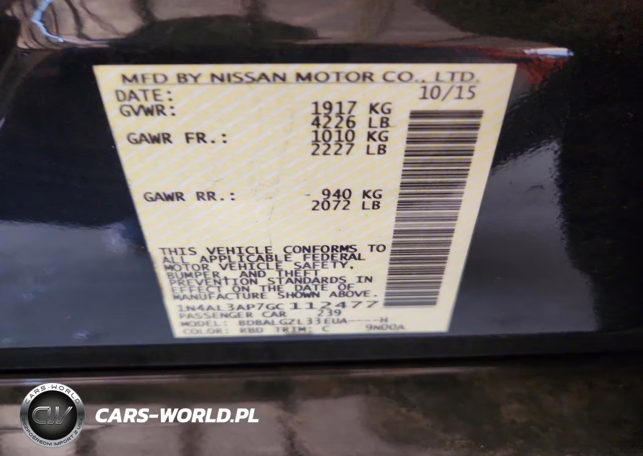 2016 Nissan Altima 2.5 S VIN:1N4AL3AP7GC112477 - 12