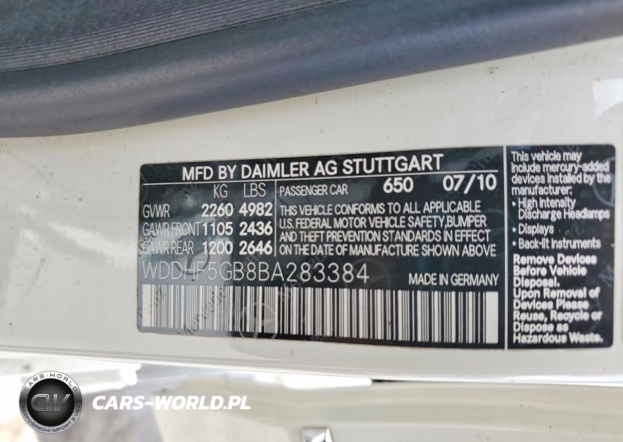 2011 Mercedes-Benz E 350 VIN:WDDHF5GB8BA283384 - 12