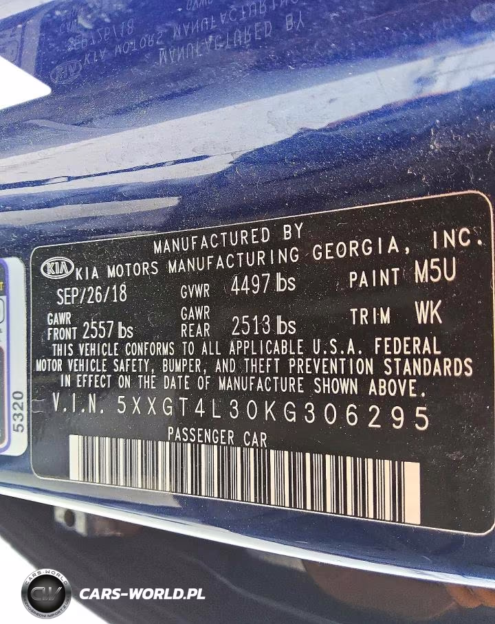 2019 Kia Optima S VIN:5XXGT4L30KG306295 - 12
