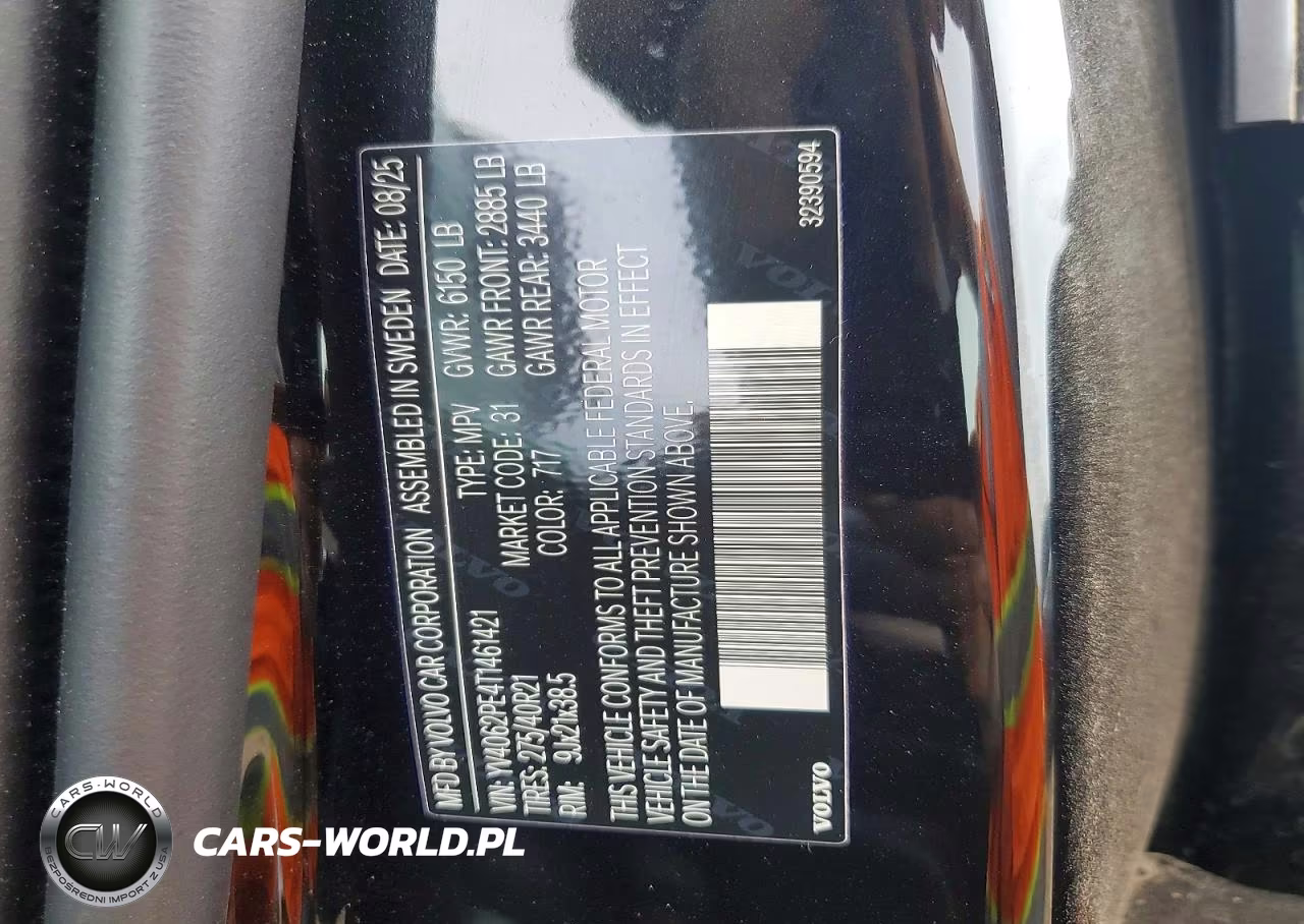 2026 Volvo Xc90 Plus VIN:YV4062PE4T1461421 - 12