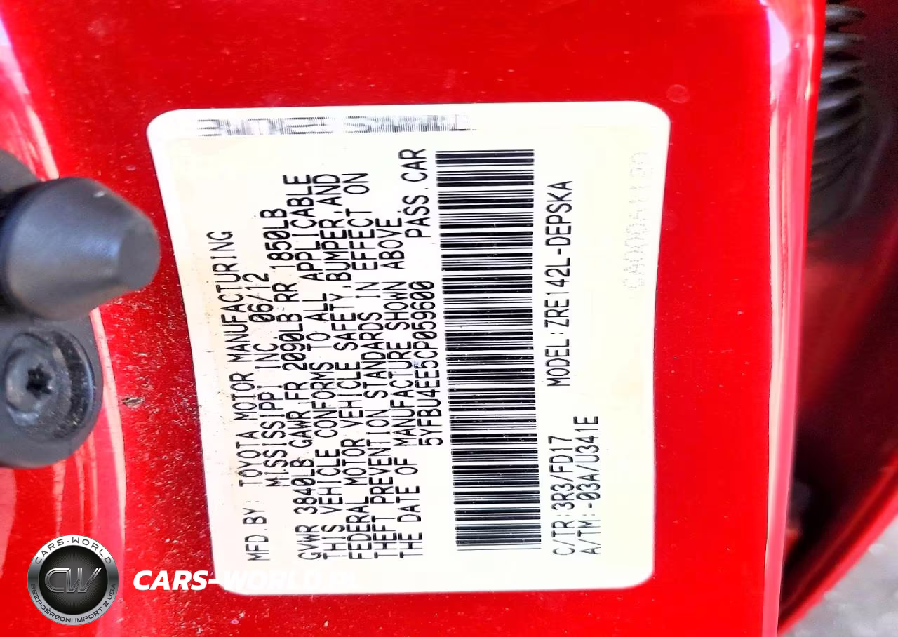 2012 Toyota Corolla S VIN:5YFBU4EE5CP059600 - 12