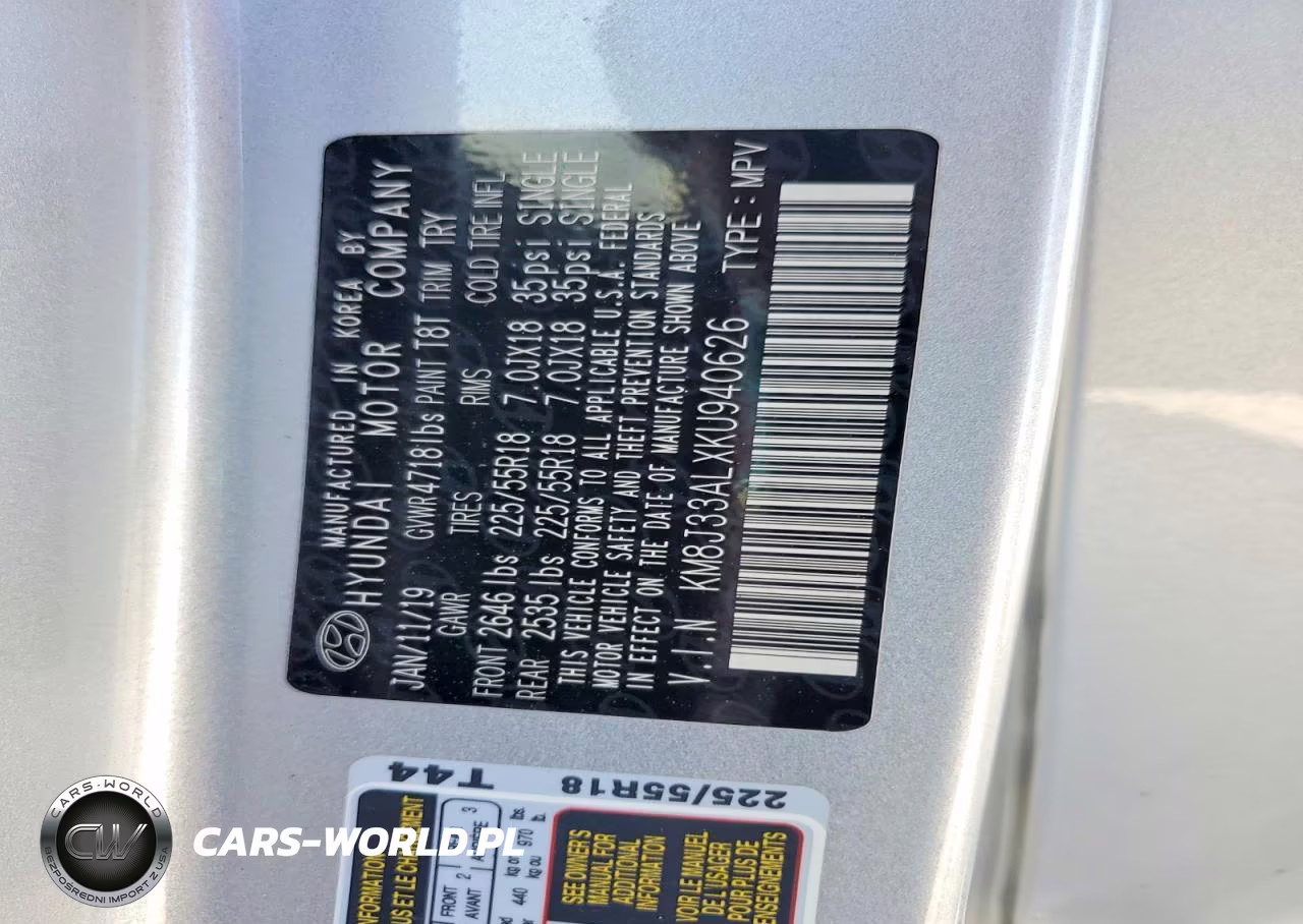 2019 Hyundai Tucson Limited VIN:KM8J33ALXKU940626 - 12
