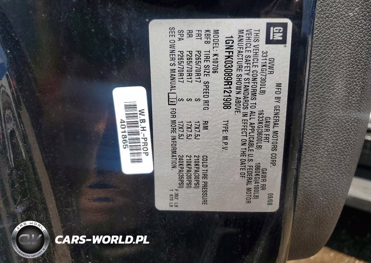 2009 Chevrolet Tahoe Special VIN:1GNFK03089R121908 - 13