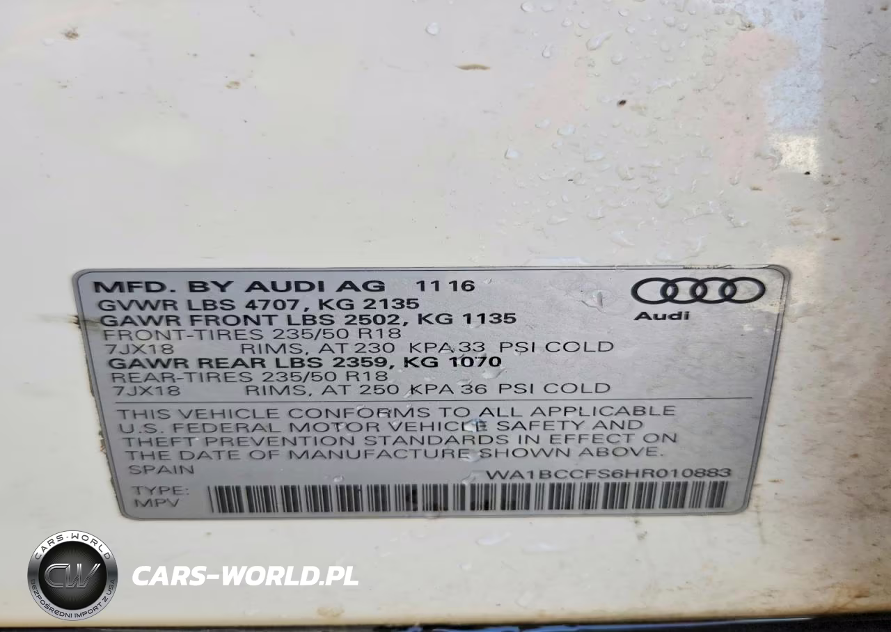 2017 Audi Q3 Premium VIN:WA1BCCFS6HR010883 - 12