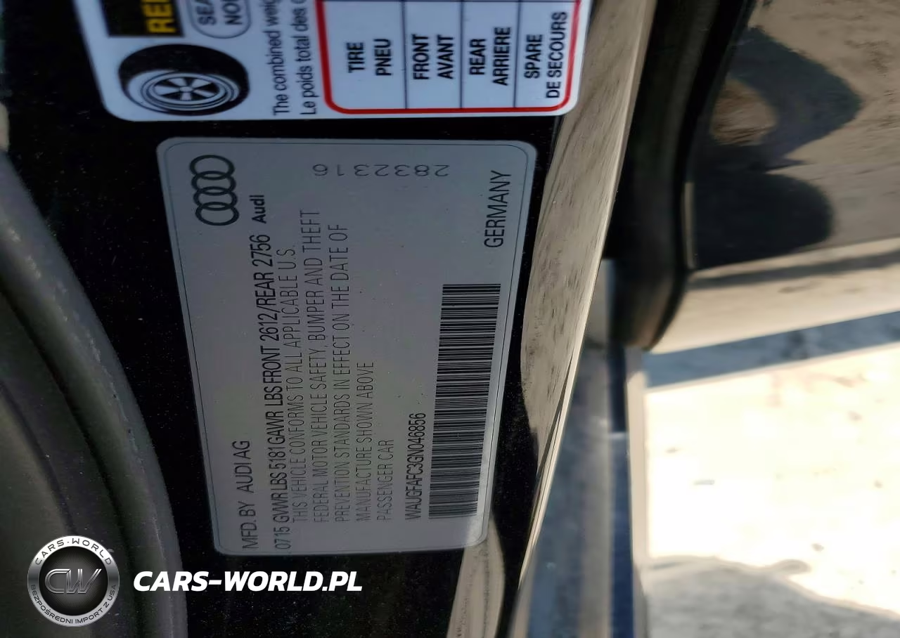 2016 Audi A6 Premium Plus VIN:WAUGFAFC3GN046856 - 12