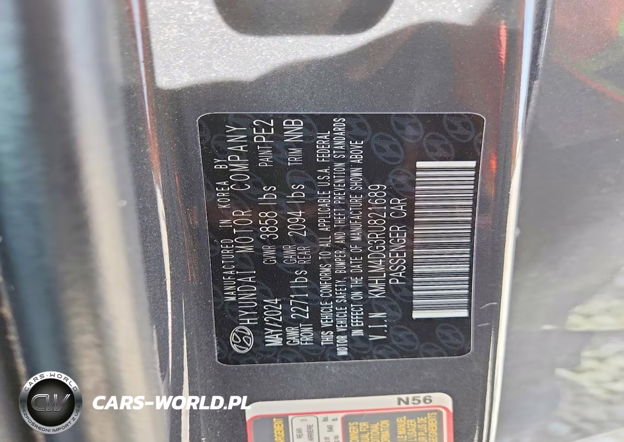 2024 Hyundai Elantra Sel VIN:KMHLM4DG3RU821689 - 12