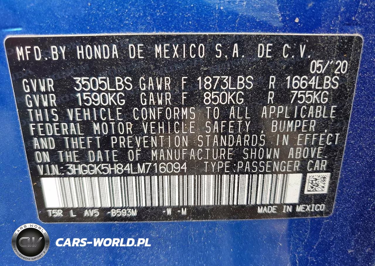 2020 Honda Fit Ex VIN:3HGGK5H84LM716094 - 12