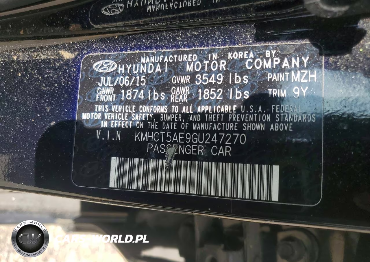 2016 Hyundai Accent Se VIN:KMHCT5AE9GU247270 - 12