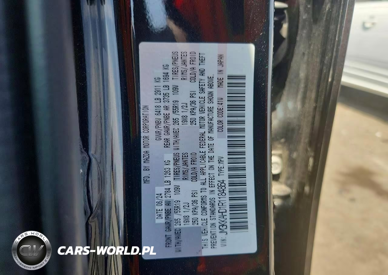 2024 Mazda Cx-90 Select VIN:JM3KKAHD1R1184864 - 13