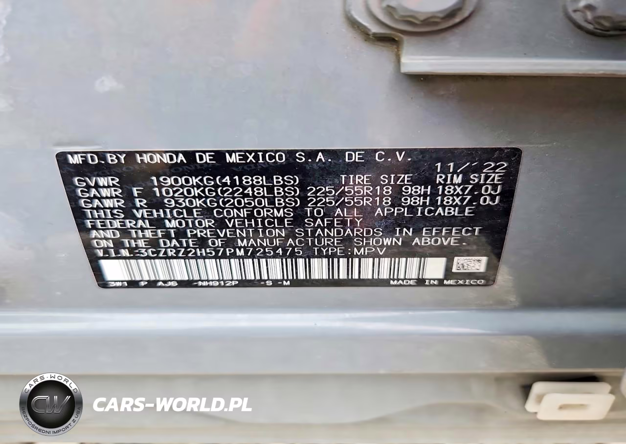 2023 Honda Hr-V Sport VIN:3CZRZ2H57PM725475 - 14