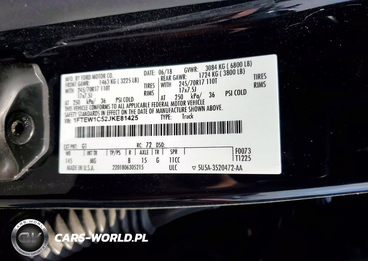 2018 Ford F150 Supercrew VIN:1FTEW1C52JKE81425 - 12