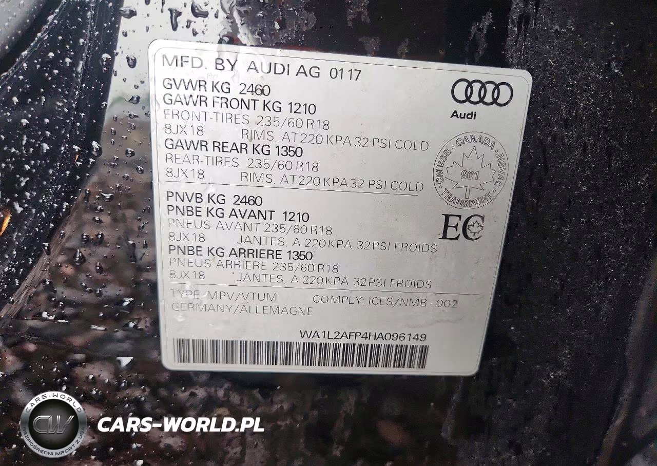2017 Audi Q5 Premium Plus VIN:WA1L2AFP4HA096149 - 13
