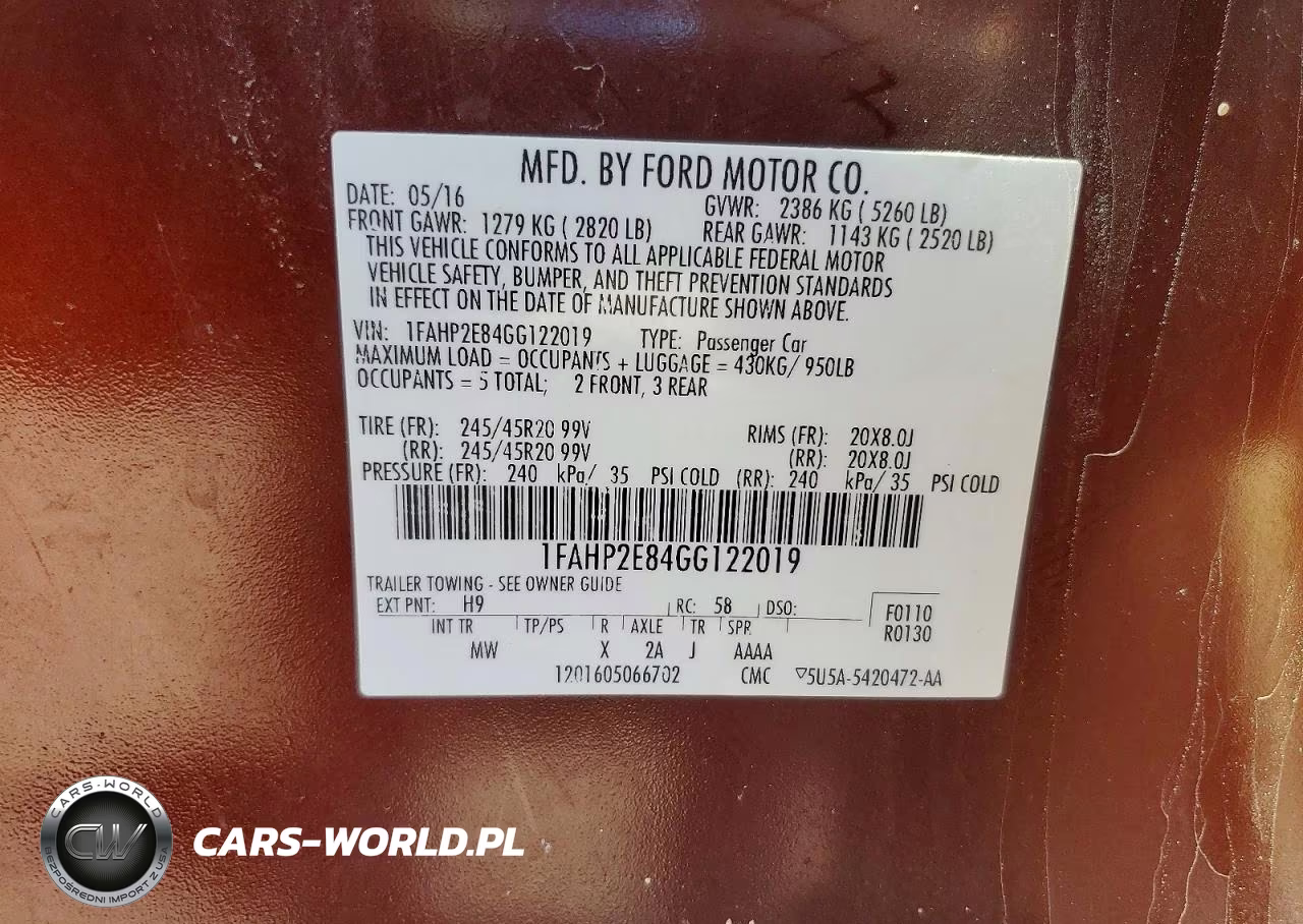 2016 Ford Taurus Sel VIN:1FAHP2E84GG122019 - 12