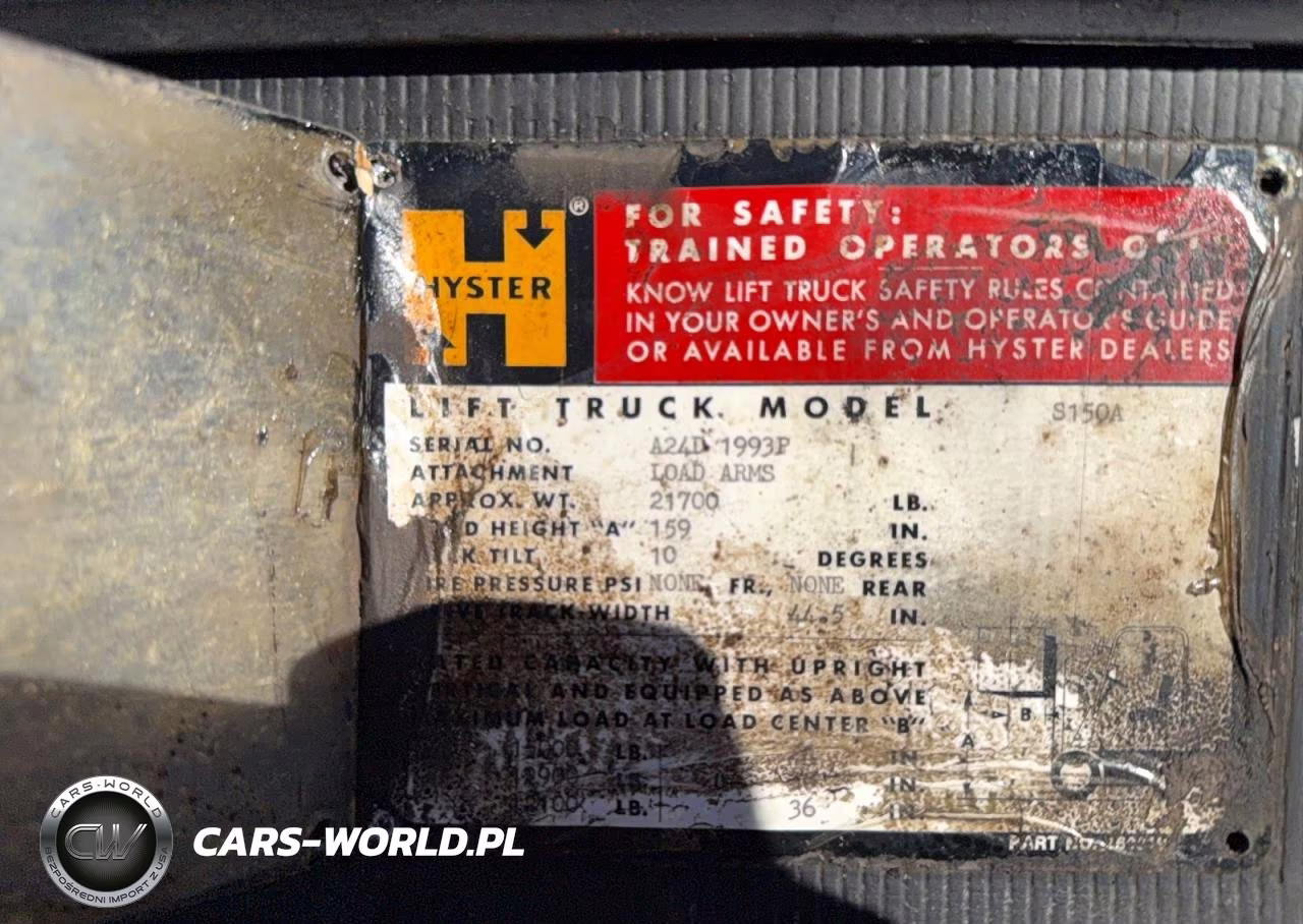 1993 Hyster S150A Cushion Tire Or Pneumatic Forklift Forklift VIN:A24D1993P - 8