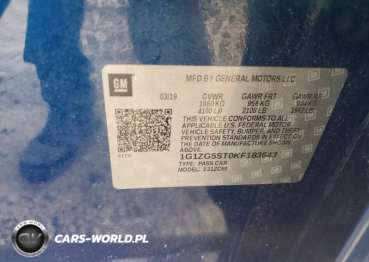 2019 Chevrolet Malibu Rs VIN:1G1ZG5ST0KF183643 - 12