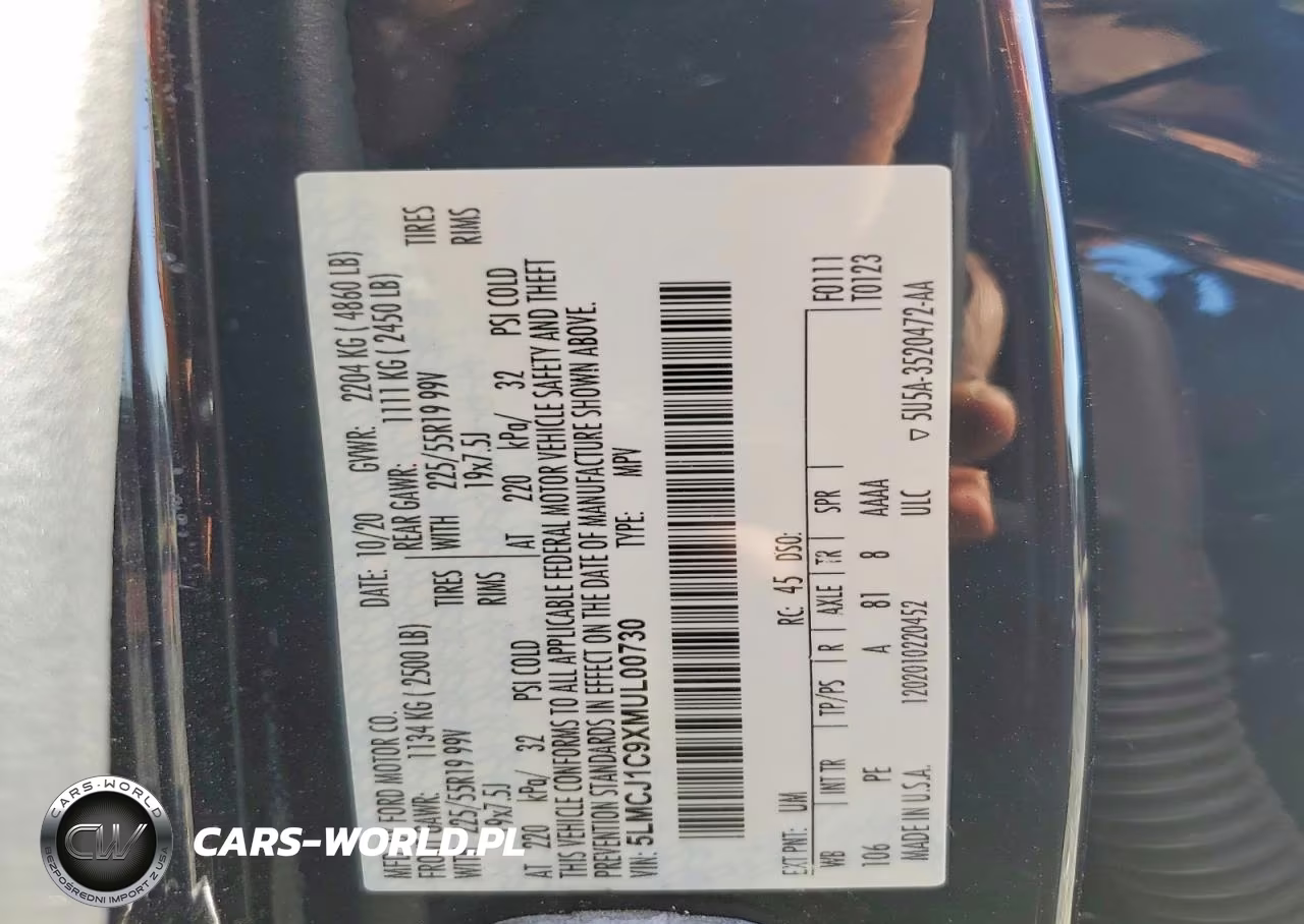 2021 Lincoln Corsair VIN:5LMCJ1C9XMUL00730 - 12