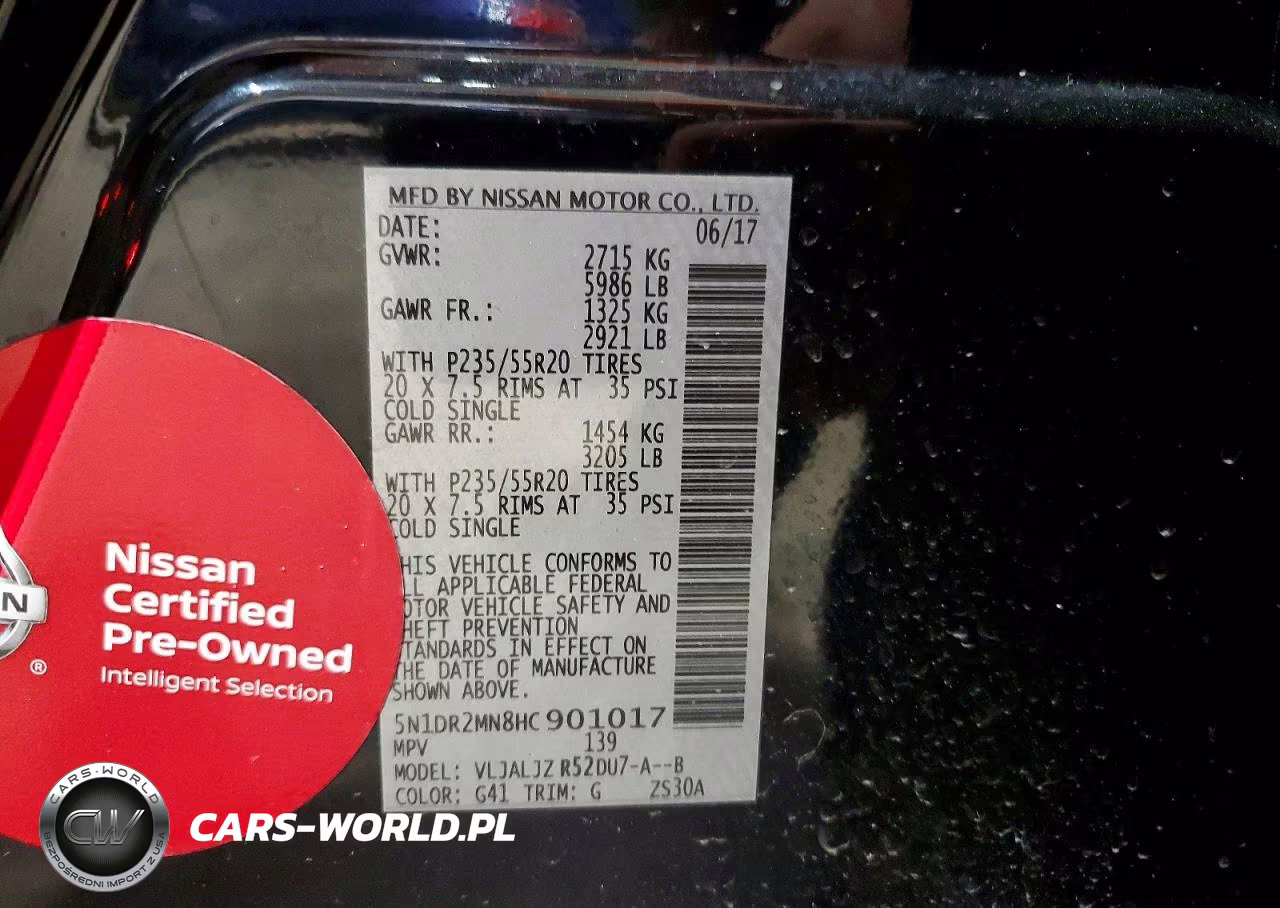 2017 Nissan Pathfinder Platinum VIN:5N1DR2MN8HC901017 - 12