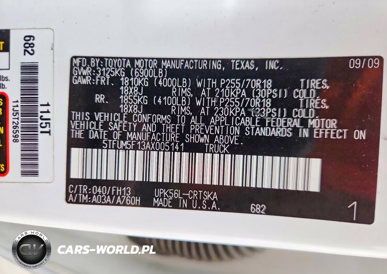 2010 Toyota Tundra Double Cab Sr5 VIN:5TFUM5F13AX005141 - 12