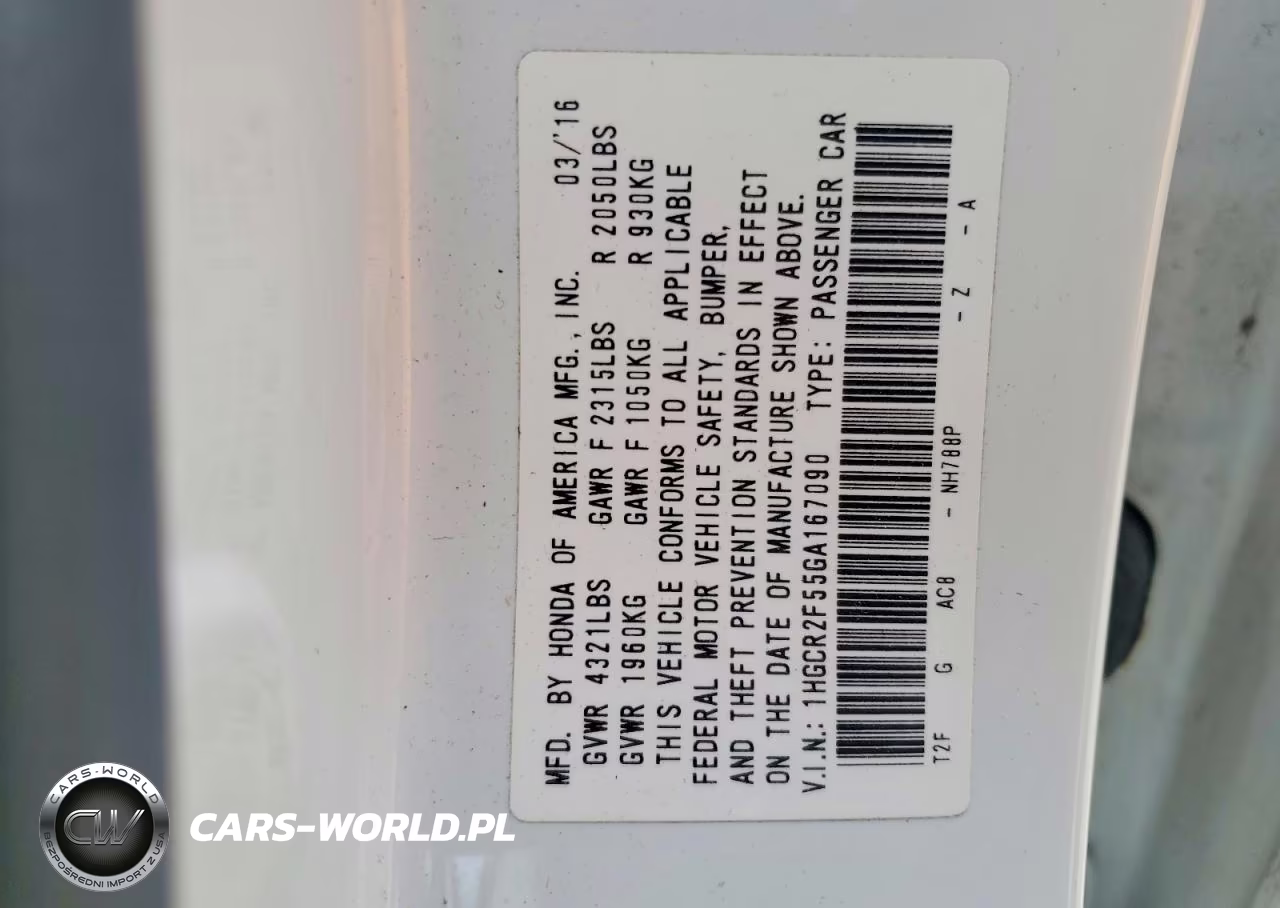 2016 Honda Accord Sport VIN:1HGCR2F55GA167090 - 12