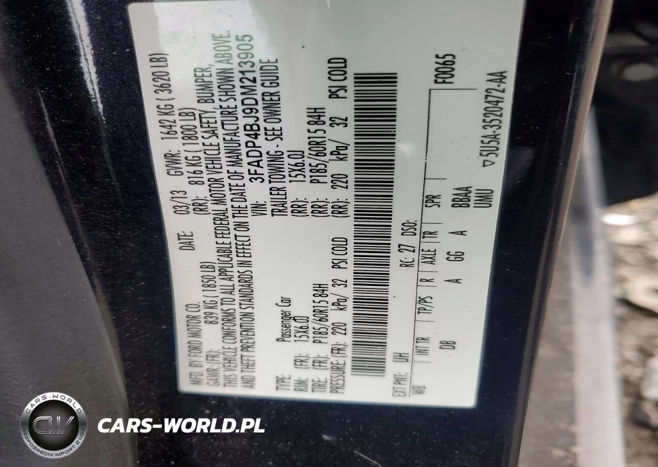 2013 Ford Fiesta Se VIN:3FADP4BJ9DM213905 - 12