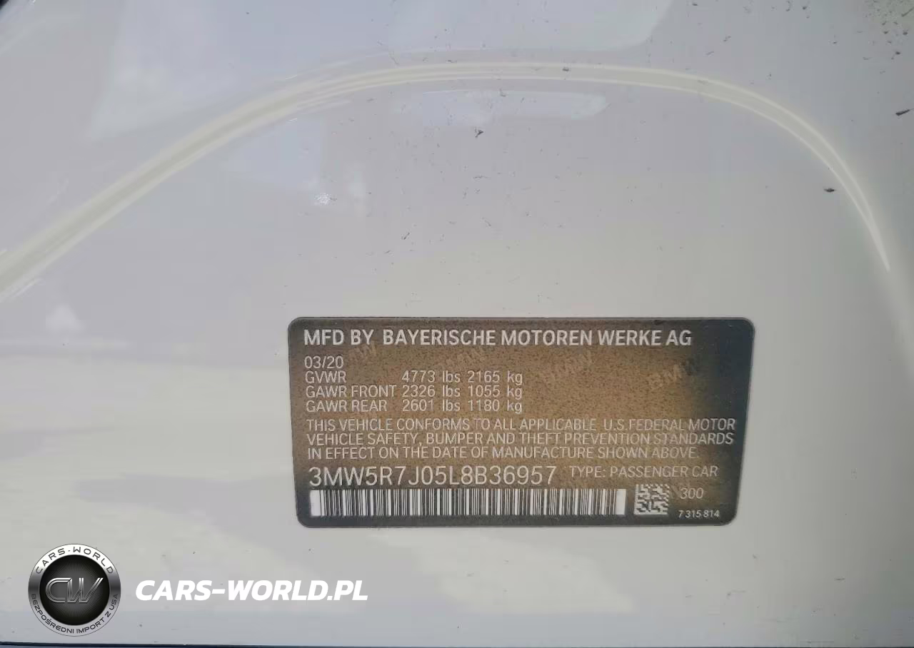 2020 BMW 330Xi VIN:3MW5R7J05L8B36957 - 12
