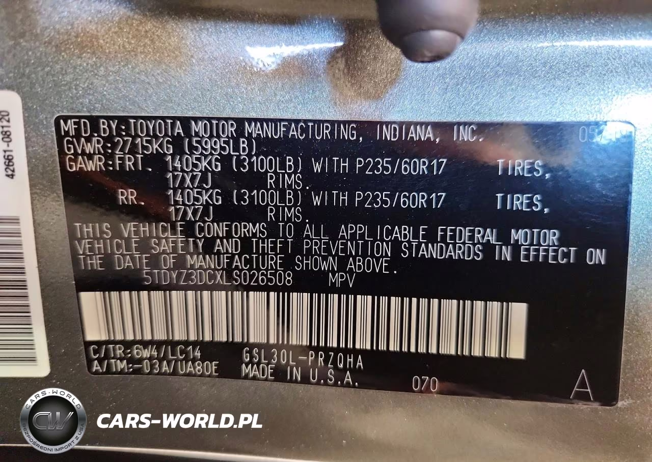 2020 Toyota Sienna Xle 8-Passenger VIN:5TDYZ3DCXLS026508 - 14