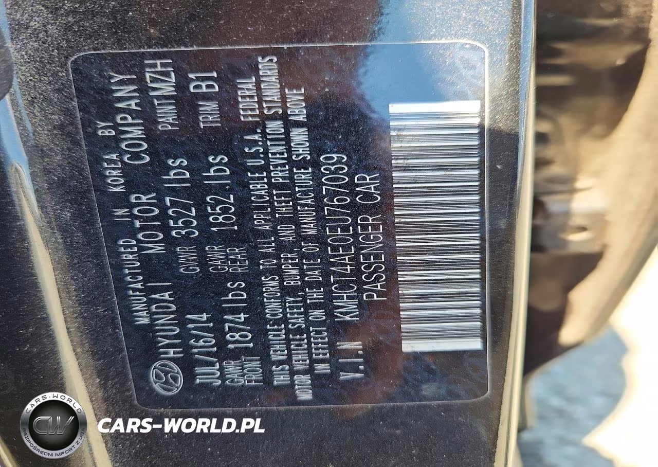 2014 Hyundai Accent Gls VIN:KMHCT4AE0EU767039 - 12