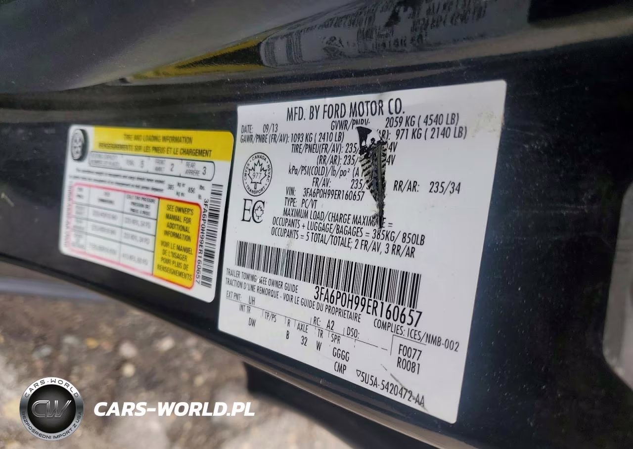 2014 Ford Fusion Se VIN:3FA6P0H99ER160657 - 12