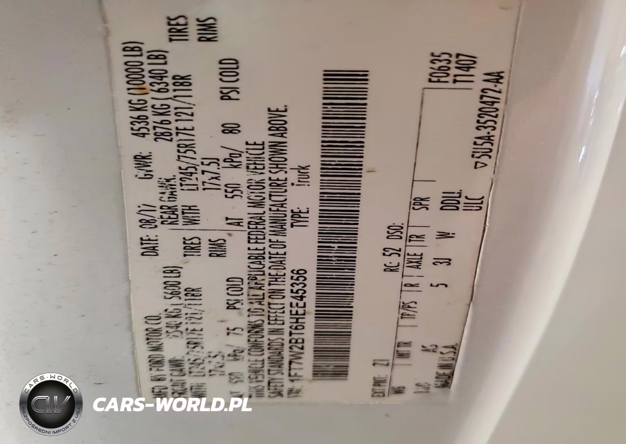 2017 Ford F250 Super Duty VIN:1FT7W2BT6HEE45356 - 13