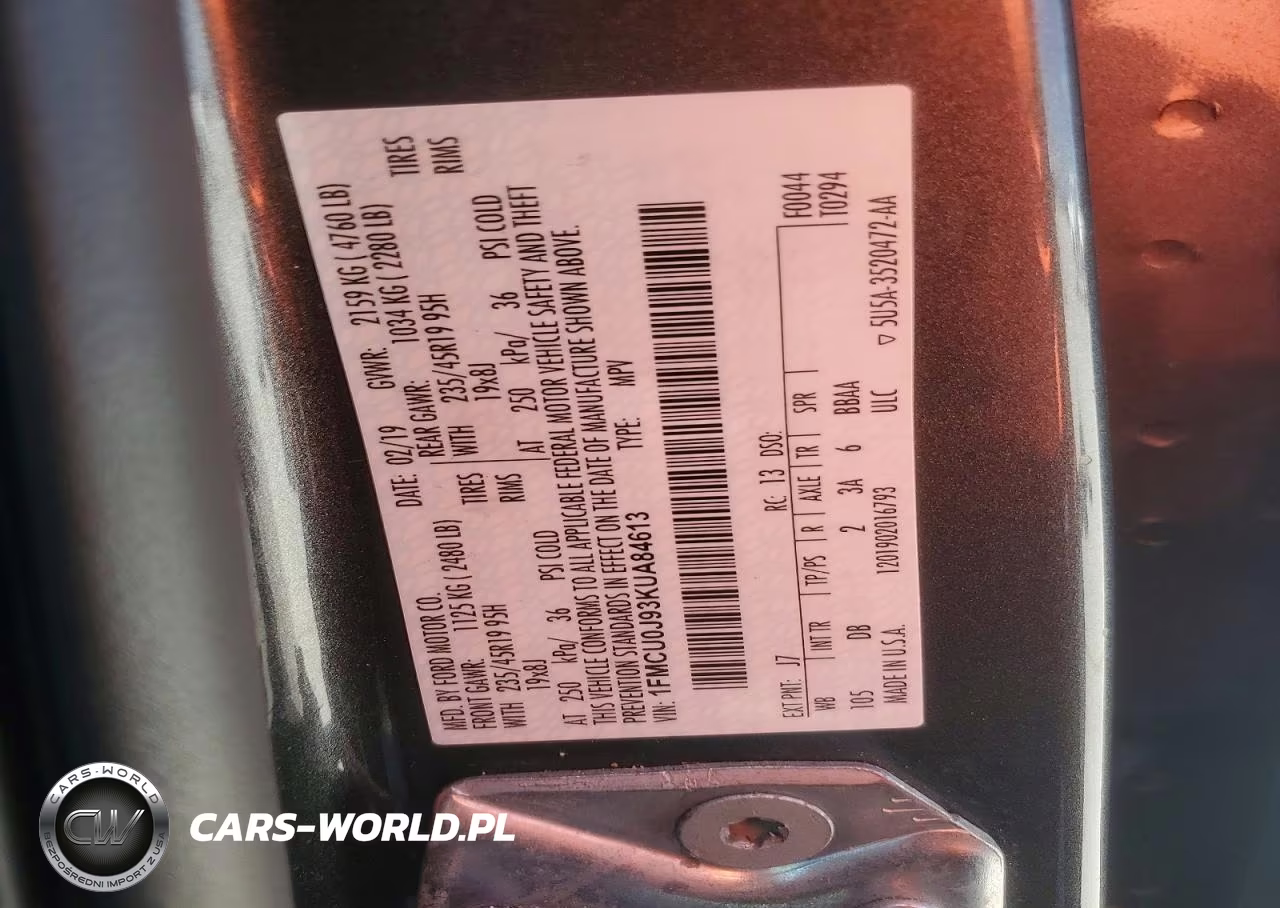 2019 Ford Escape Titanium VIN:1FMCU0J93KUA84613 - 12