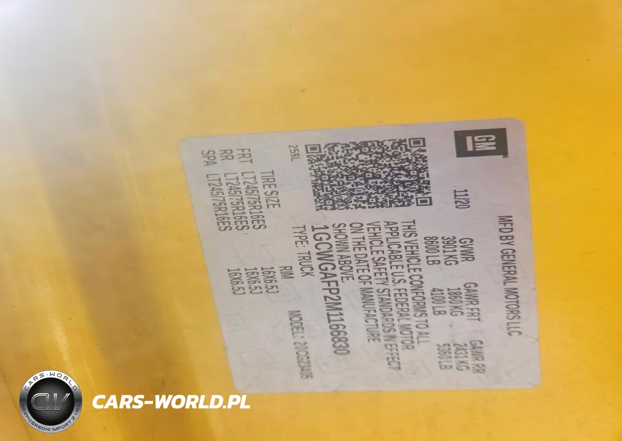 2021 Chevrolet Express 2500 Cargo Delivery Van VIN:1GCWGAFP2M1166830 - 12