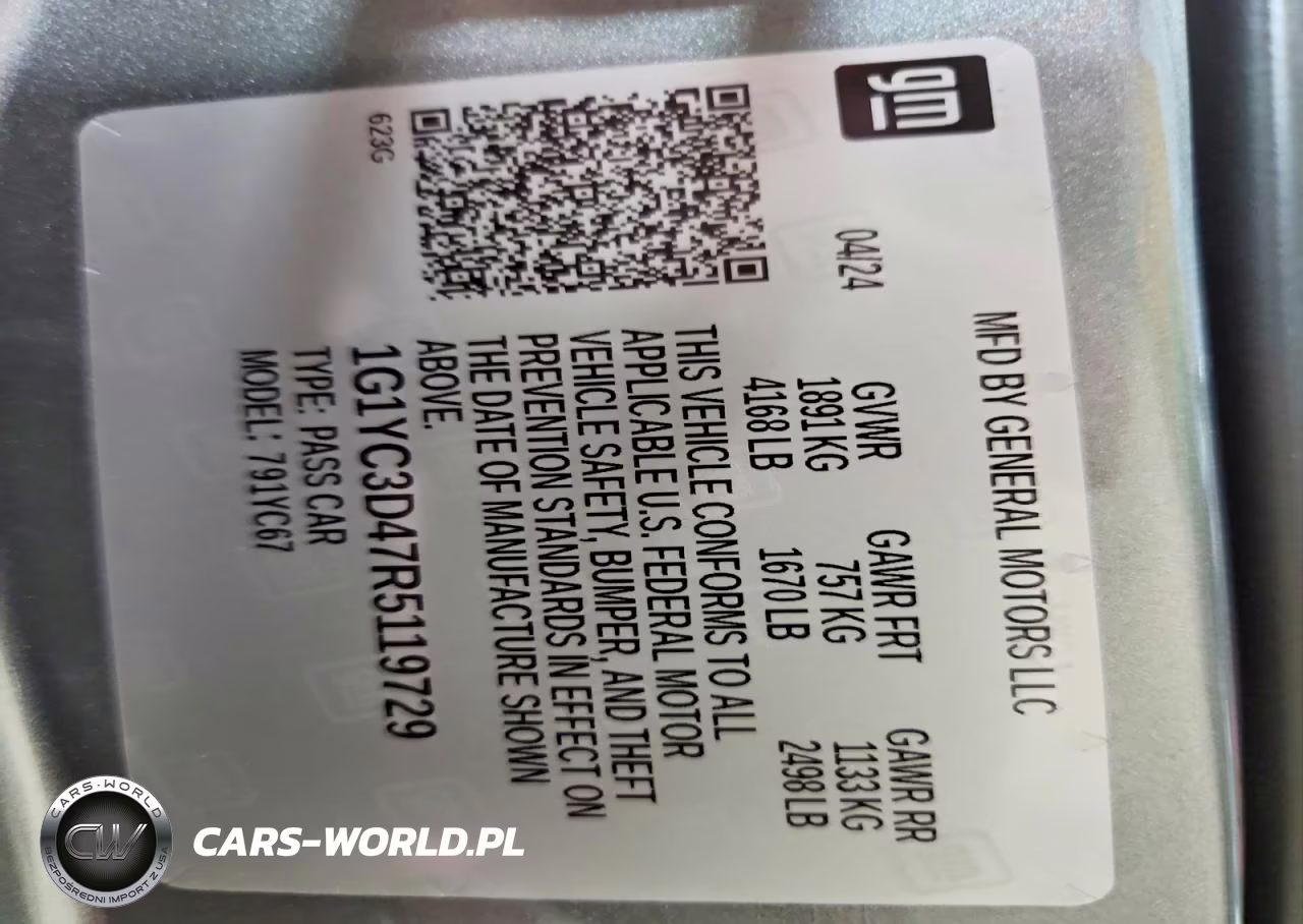 2024 Chevrolet Corvette Stingray 3Lt VIN:1G1YC3D47R5119729 - 12