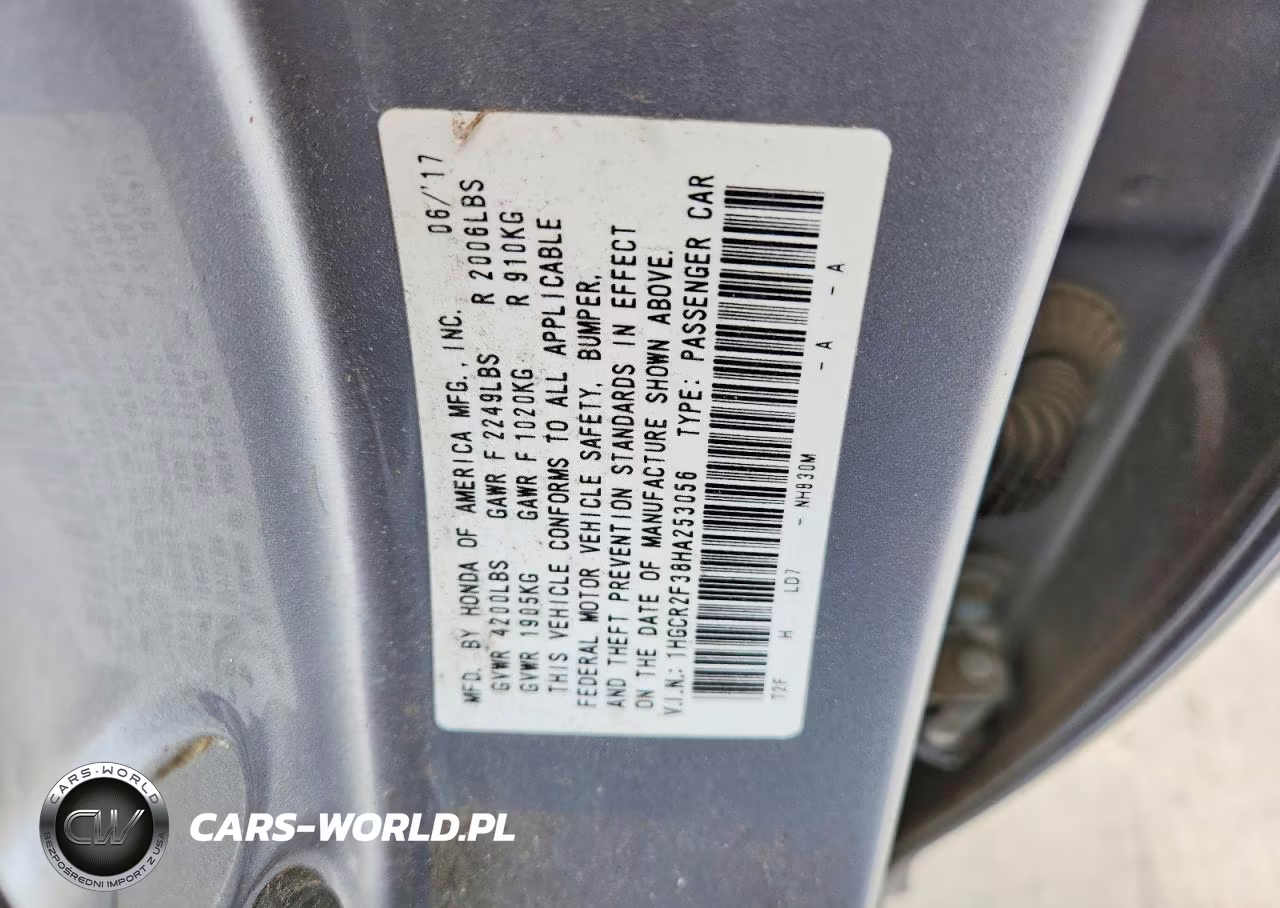 2017 Honda Accord Lx VIN:1HGCR2F38HA253056 - 13