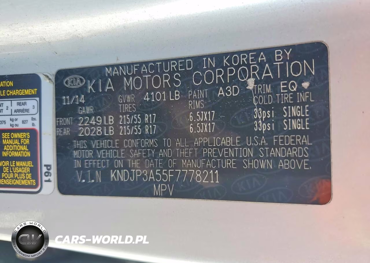 2015 Kia Soul + VIN:KNDJP3A55F7778211 - 12