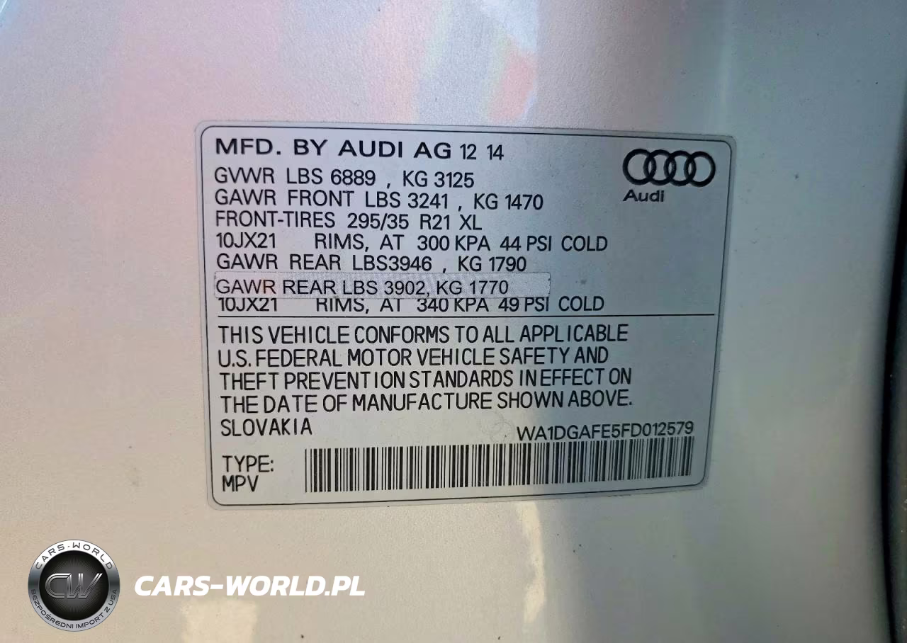 2015 Audi Q7 VIN:WA1DGAFE5FD012579 - 13