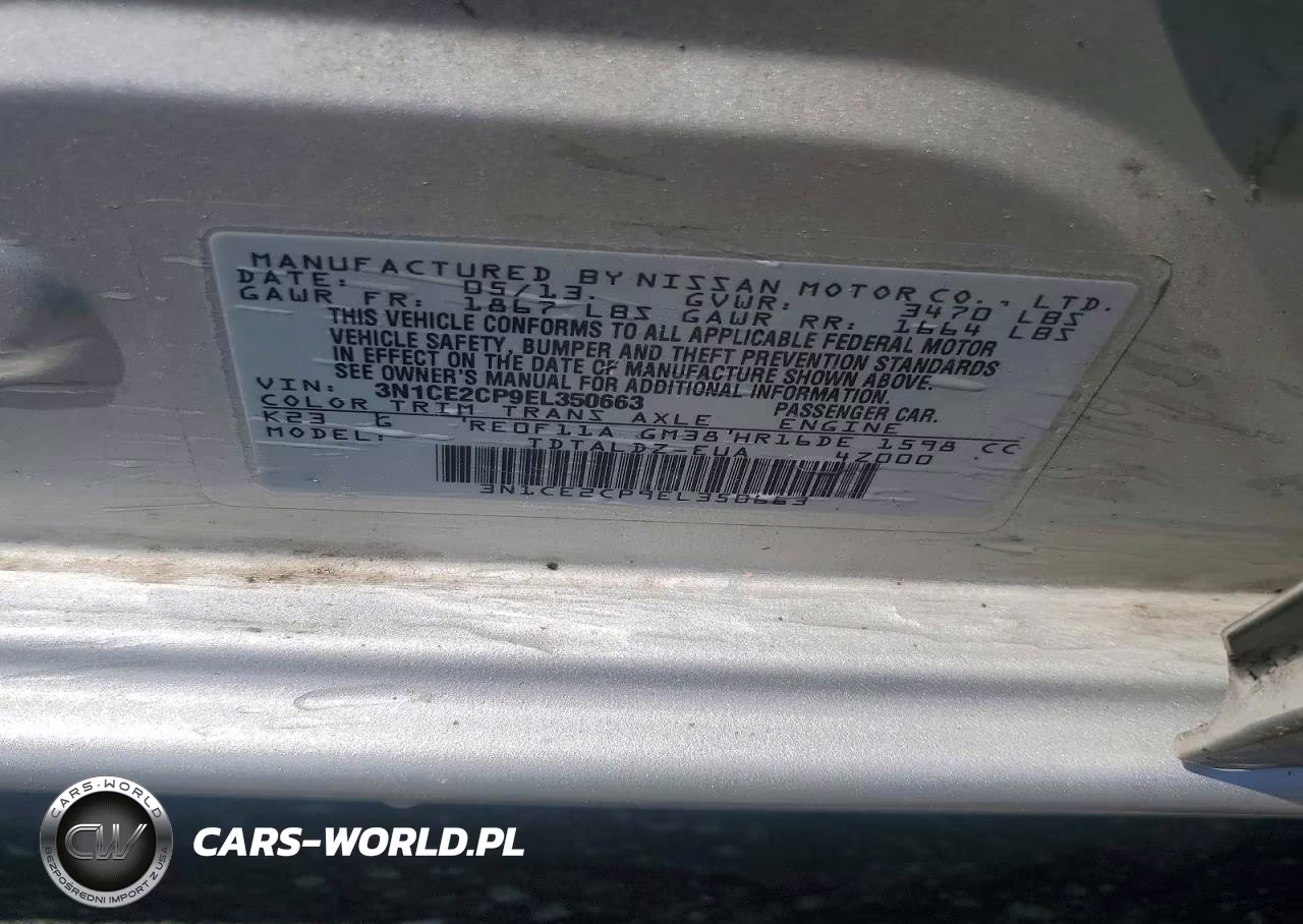 2014 Nissan Versa Note Sv VIN:3N1CE2CP9EL350663 - 12