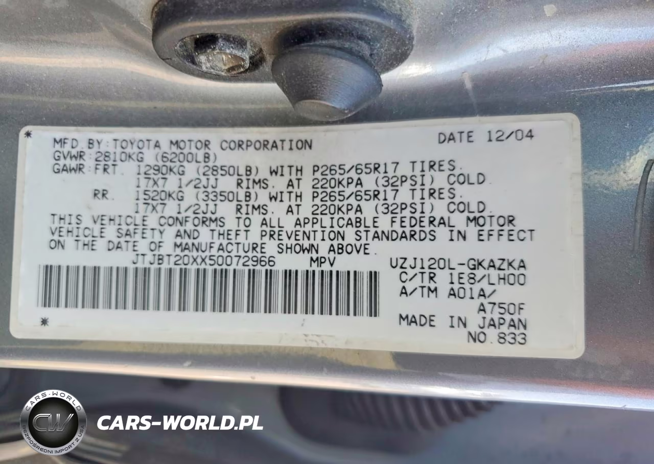 2005 Lexus Gx 470 VIN:JTJBT20XX50072966 - 14