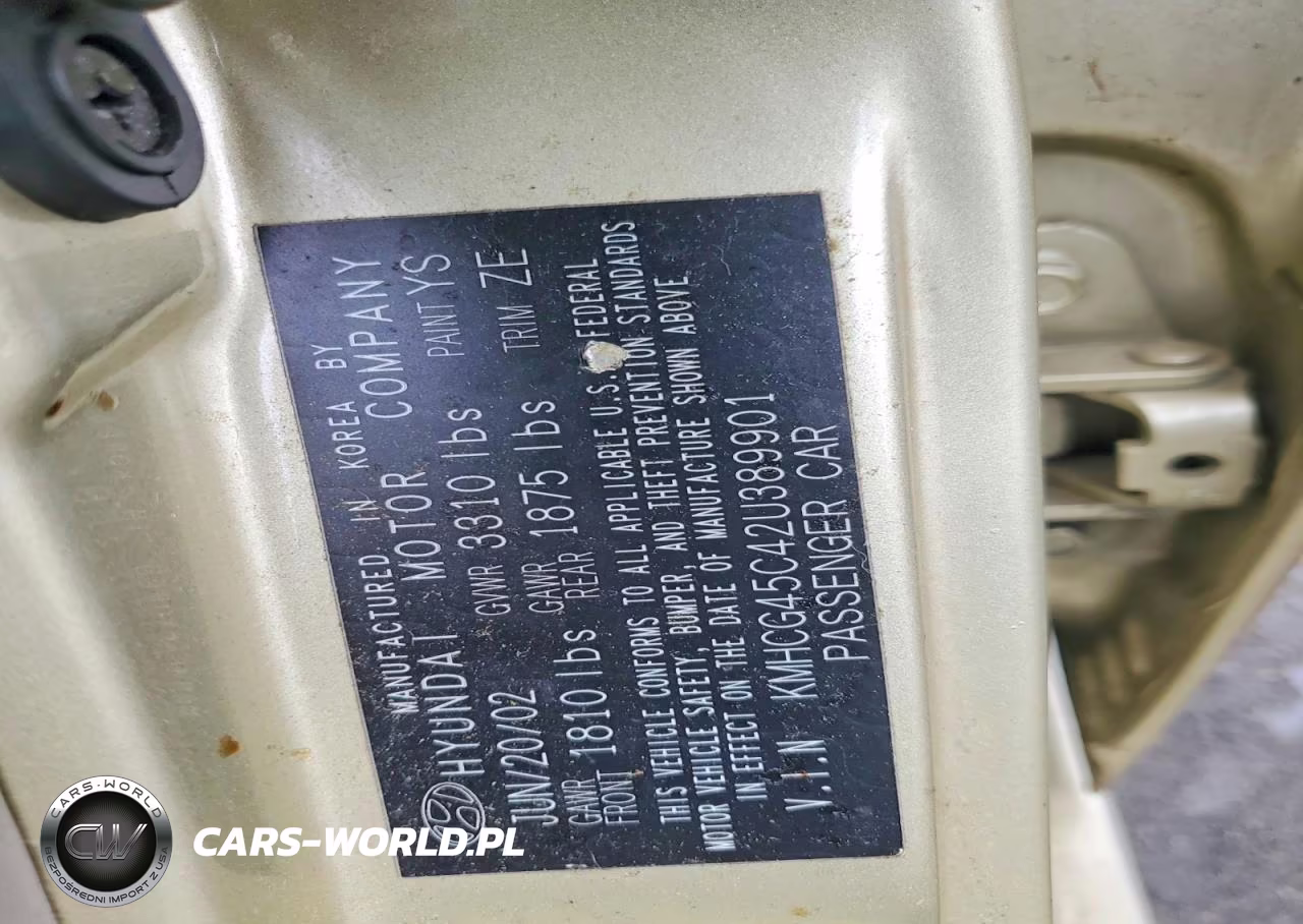 2002 Hyundai Accent Gl VIN:KMHCG45C42U389901 - 12