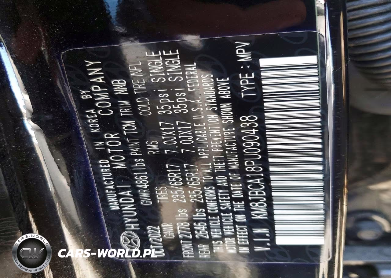 2023 Hyundai Tucson Blue VIN:KM8JBCA18PU090438 - 13