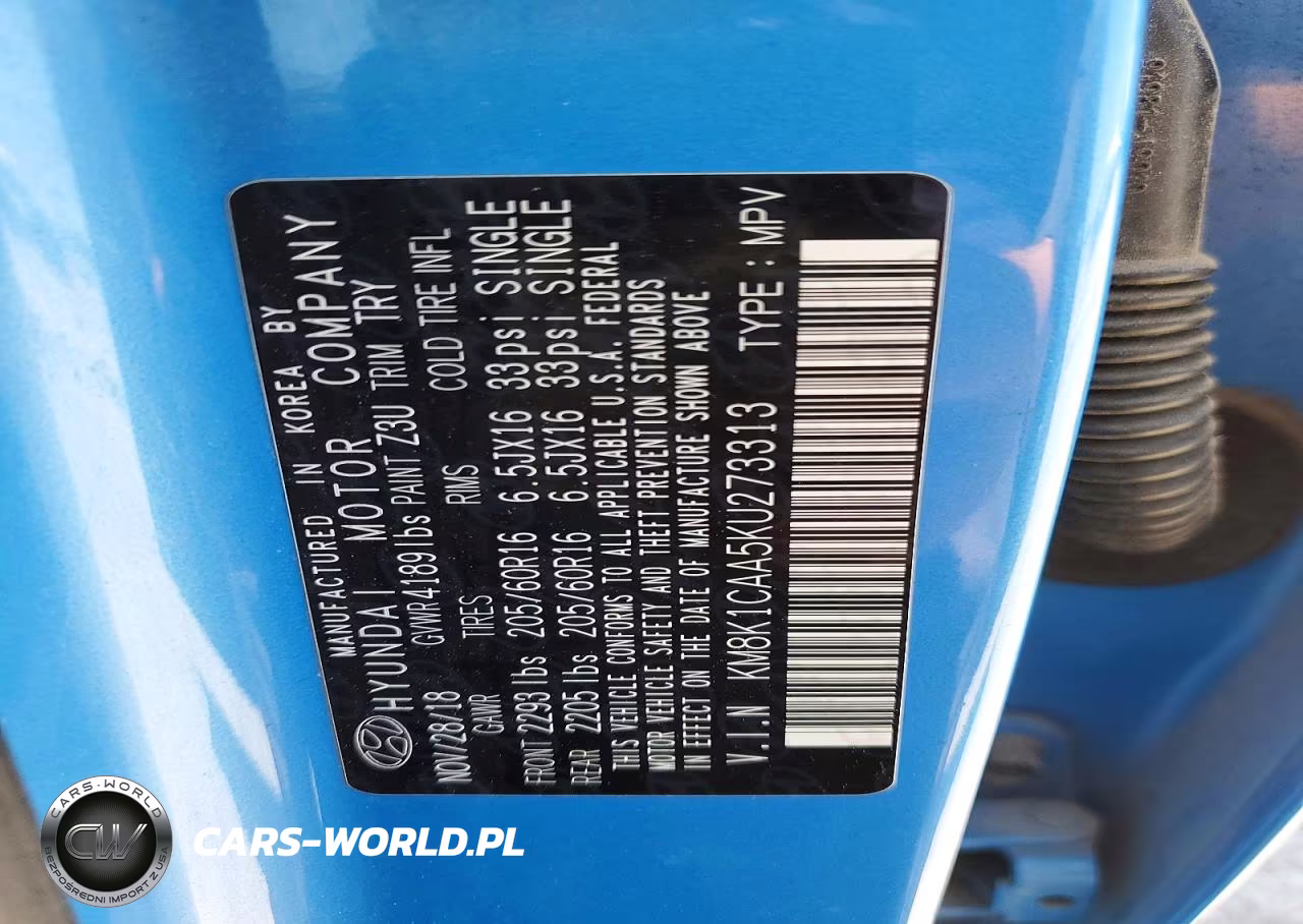 2019 Hyundai Kona Se VIN:KM8K1CAA5KU273313 - 13