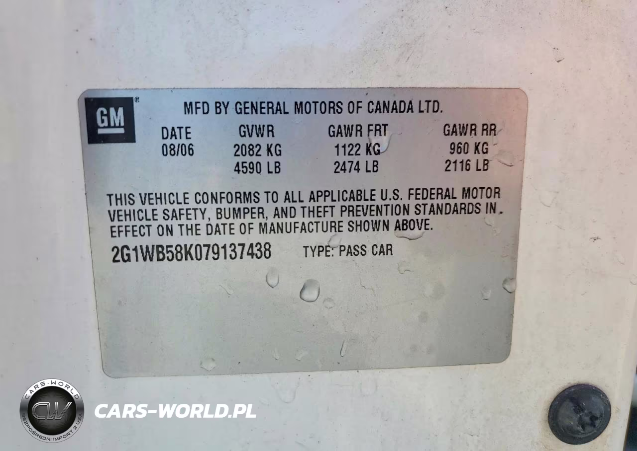 2007 Chevrolet Impala Ls VIN:2G1WB58K079137438 - 13