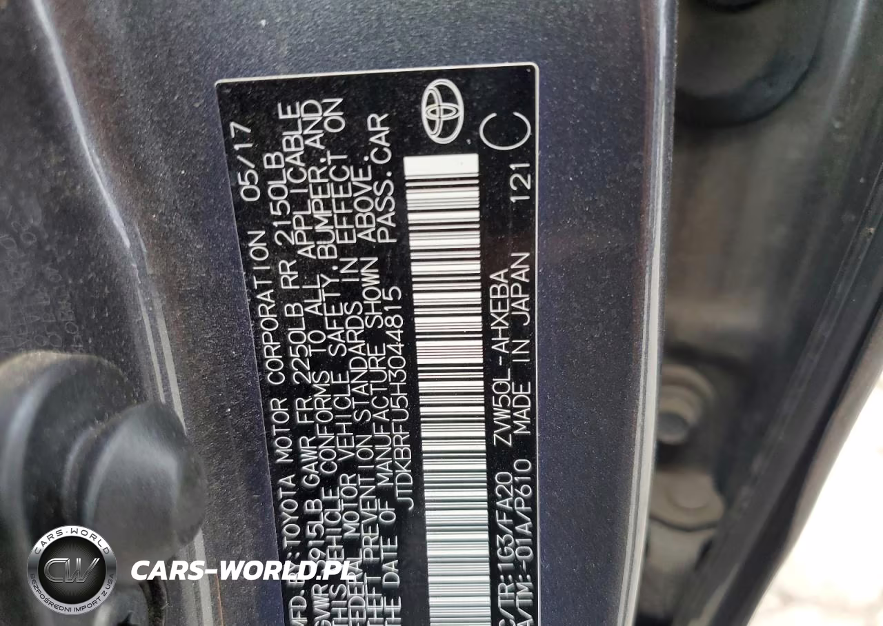 2017 Toyota Prius Two VIN:JTDKBRFU5H3044815 - 12