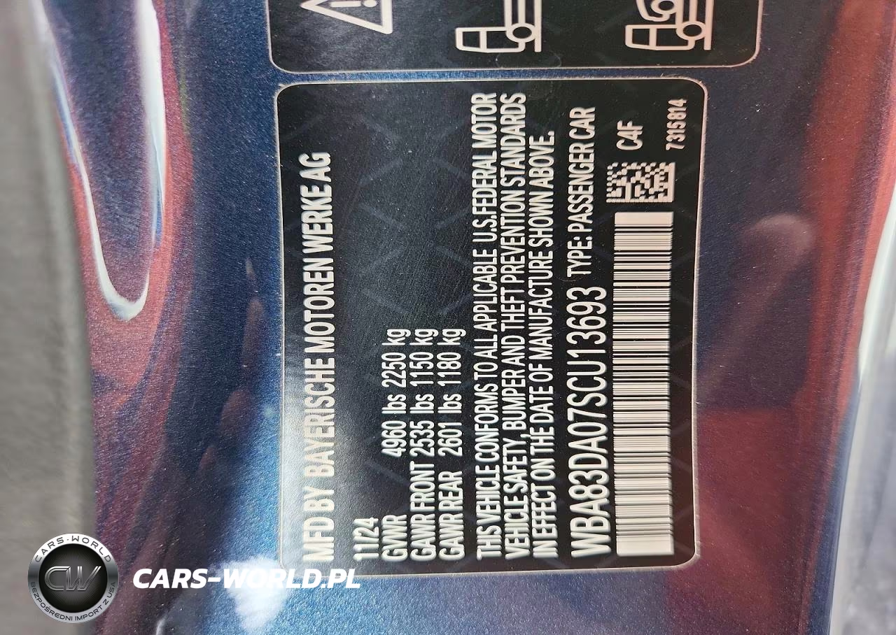 2025 BMW M440Xi VIN:WBA83DA07SCU13693 - 13