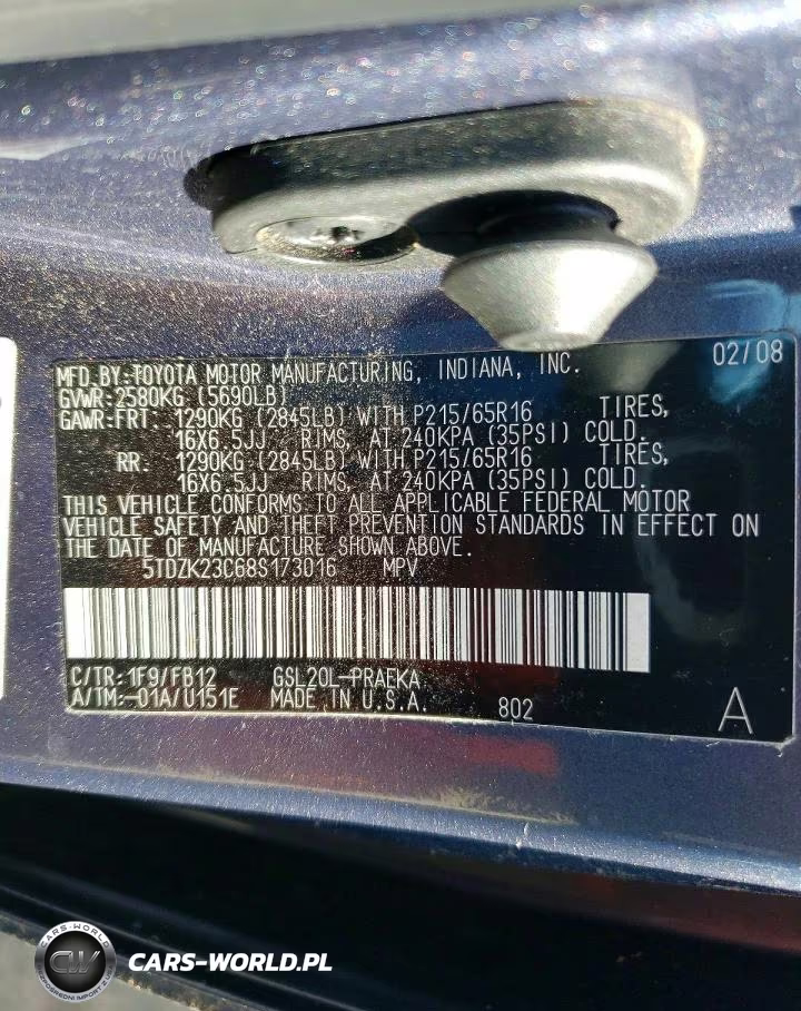 2008 Toyota Sienna Ce 8-Passenger VIN:5TDZK23C68S173016 - 13