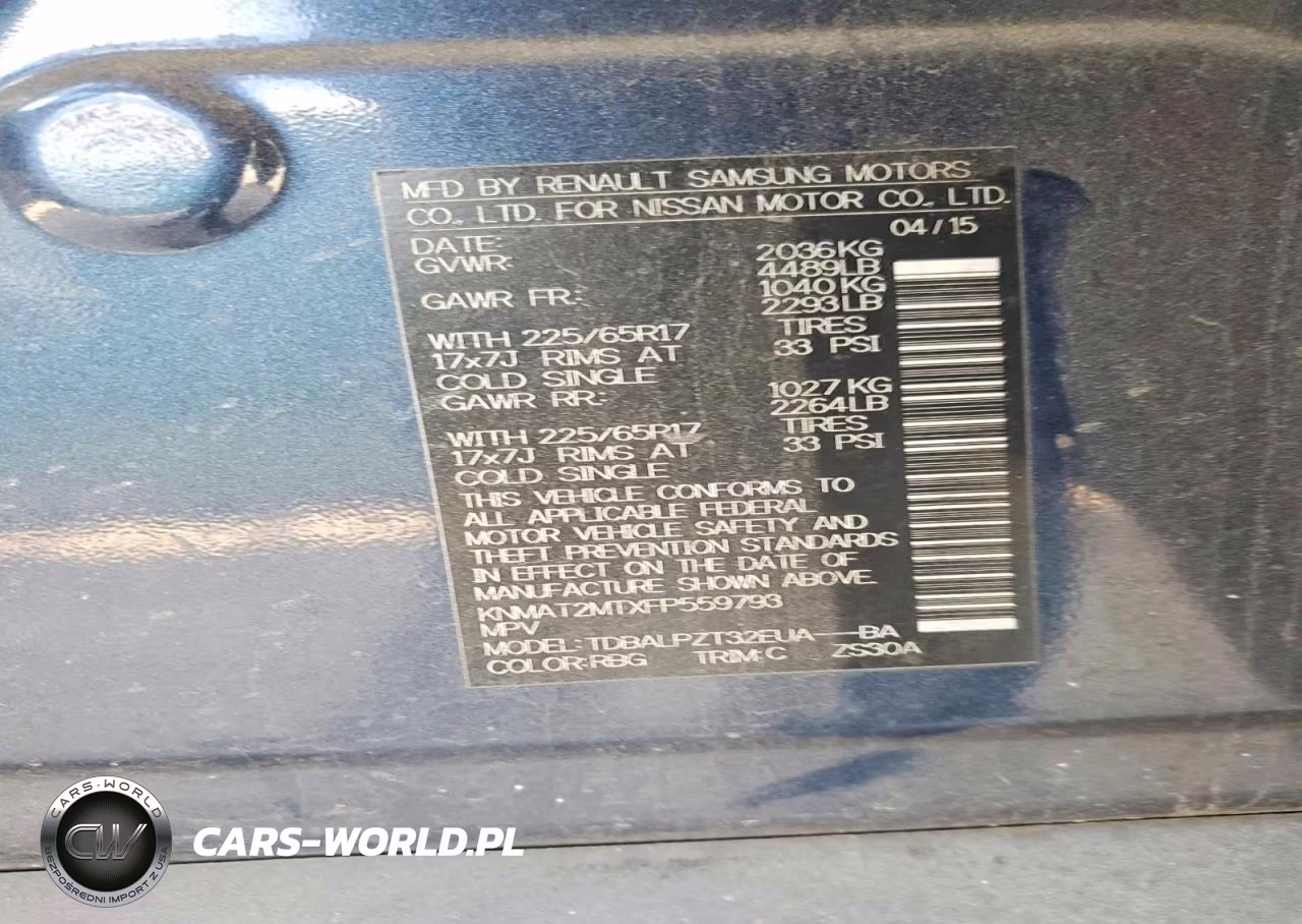 2015 Nissan Rogue S VIN:KNMAT2MTXFP559793 - 12