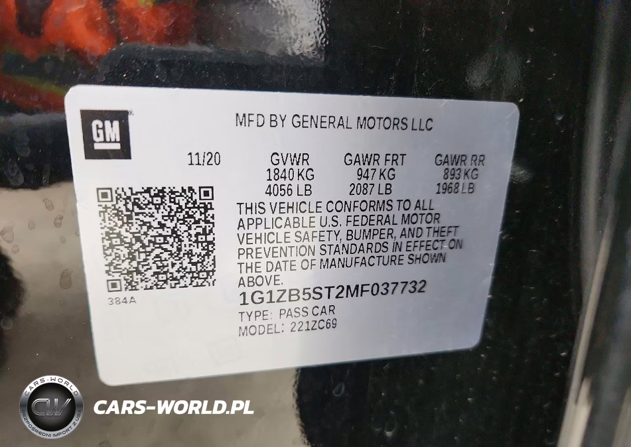 2021 Chevrolet Malibu Ls VIN:1G1ZB5ST2MF037732 - 12